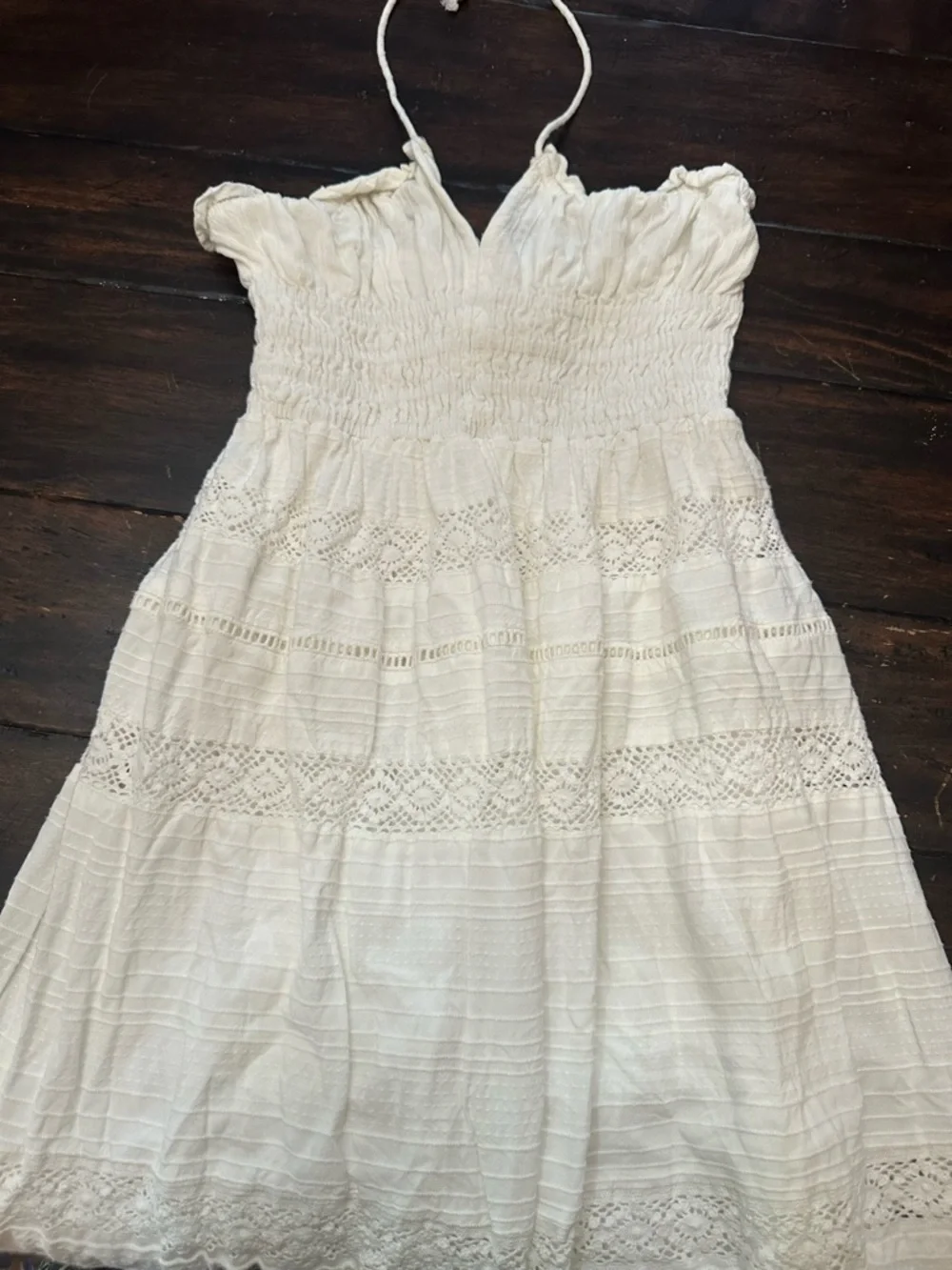 Maeve by Anthropologie White Strapless Smocked Midi Dress Size XSP 38440